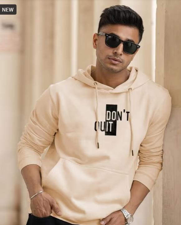 BUDA JEANS CO Men Typographic Print Regular Fit Hoodie